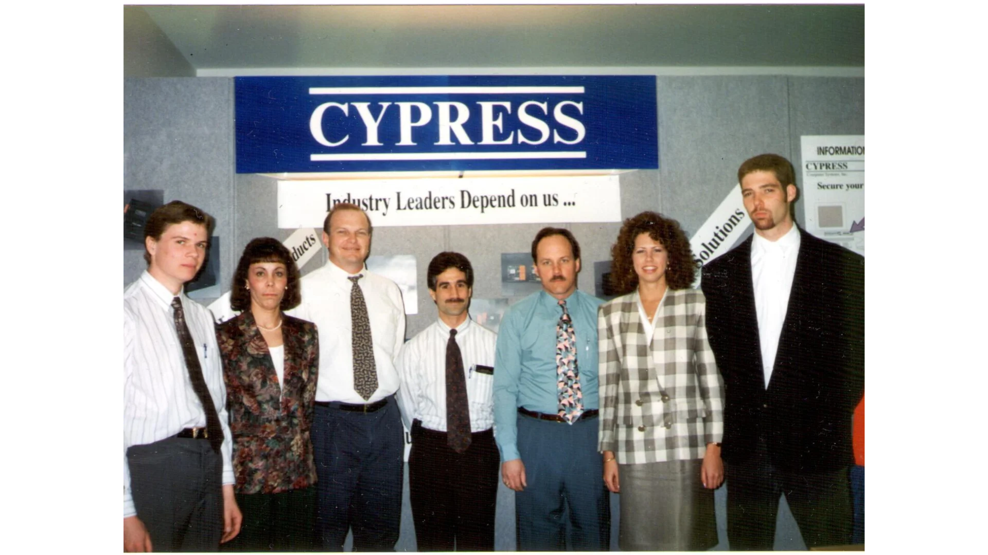 Cypress employees at the company open house in 1995